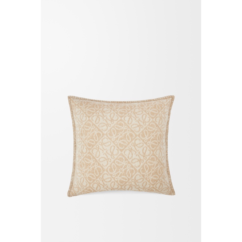 Anagram cushion in wool and cashmere