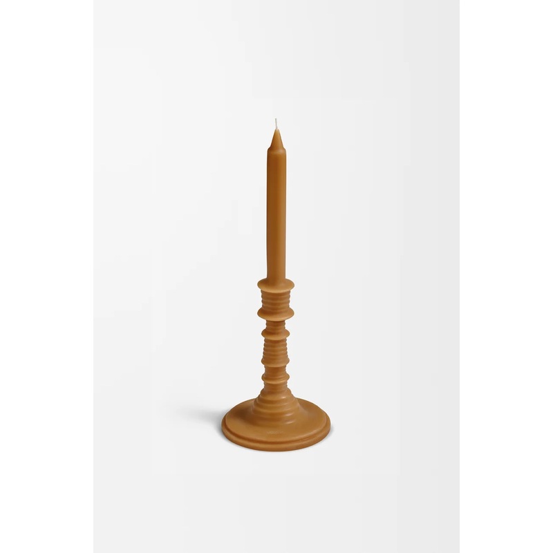 Bronze beeswax candleholder