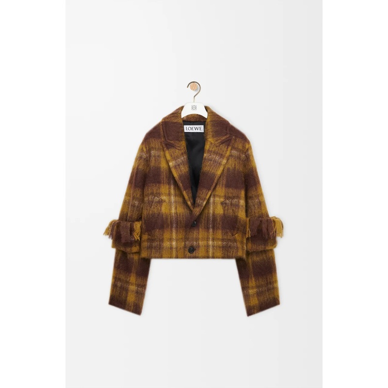 Jacket in mohair and wool blend