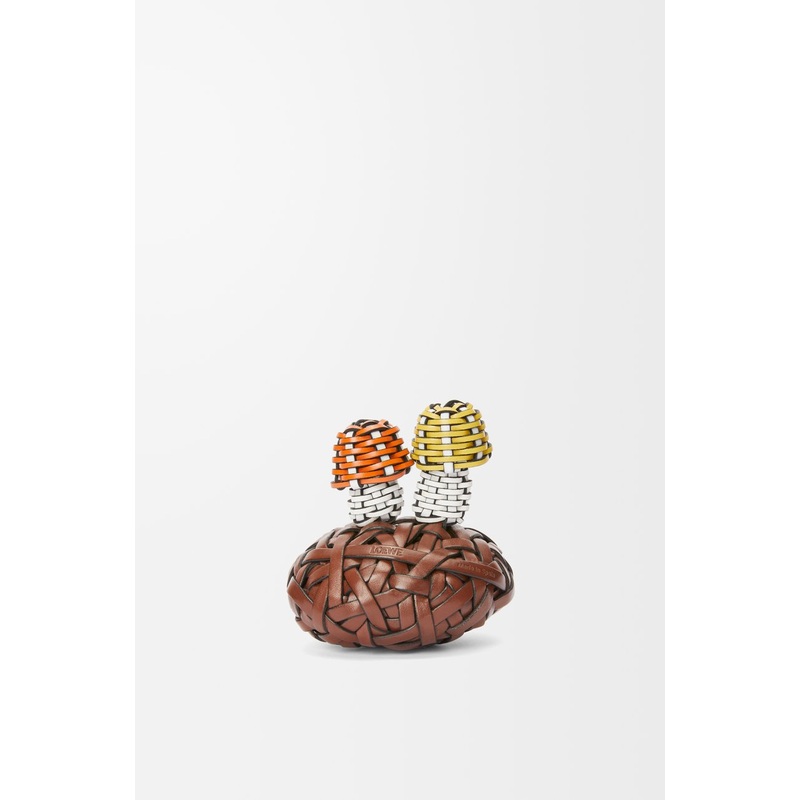 Mushroom door stopper in classic calfskin