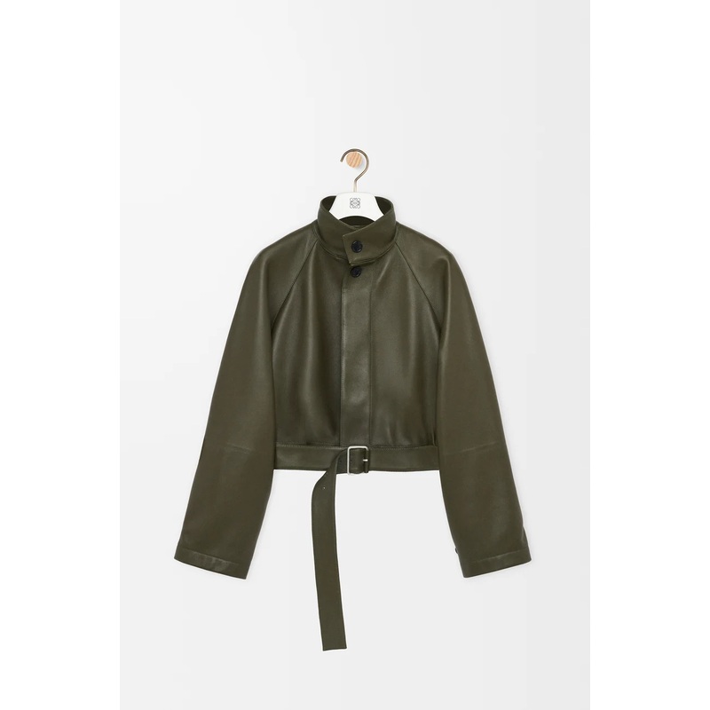 Short trench in nappa lambskin