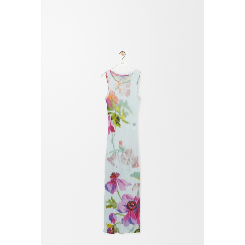 Tank dress in silk and cotton