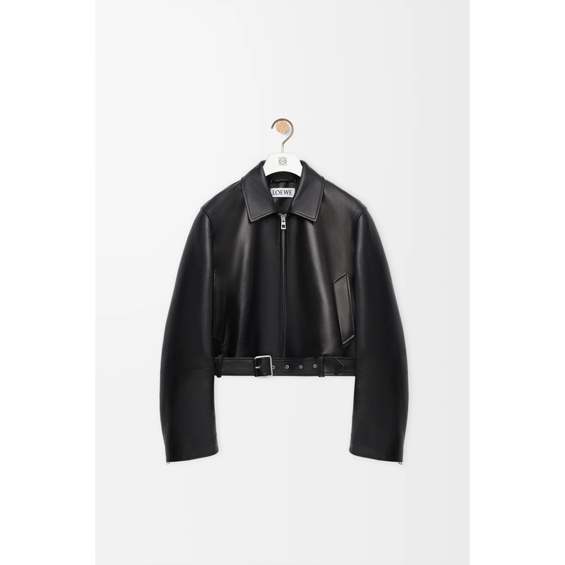 Biker jacket in nappa lambskin