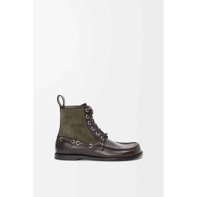 Campo loafer bootie in calfskin and suede calfskin