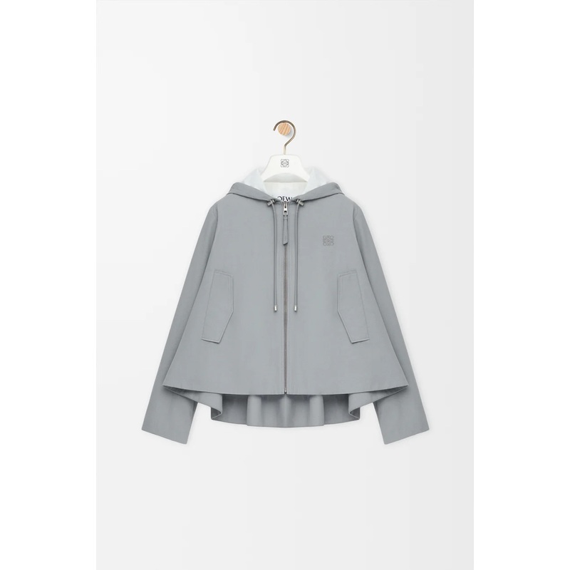 Hooded jacket in cotton