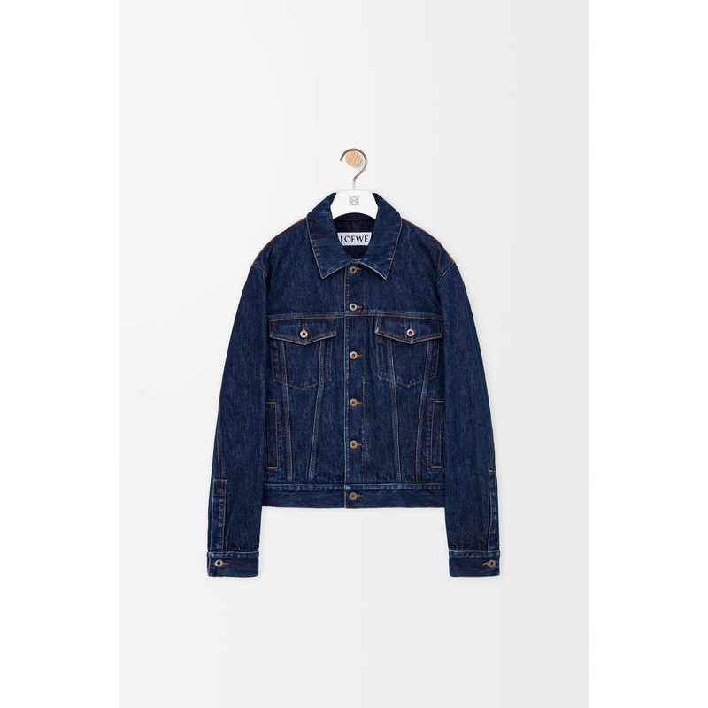 Hybrid jacket in denim and nappa calfskin