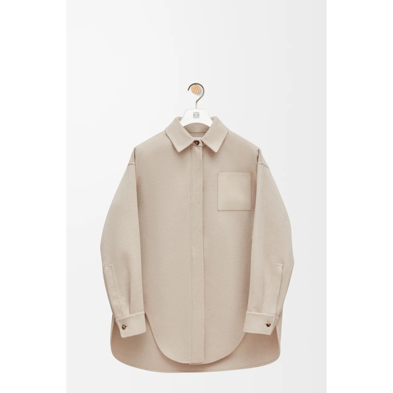 Overshirt in wool and cashmere