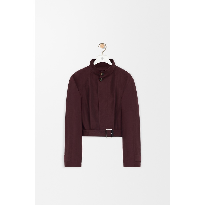 Short trench in cotton blend