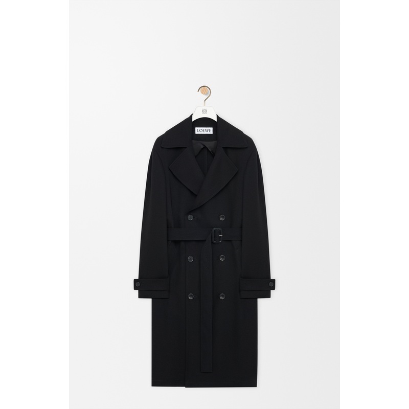 Trench coat in stretch viscose