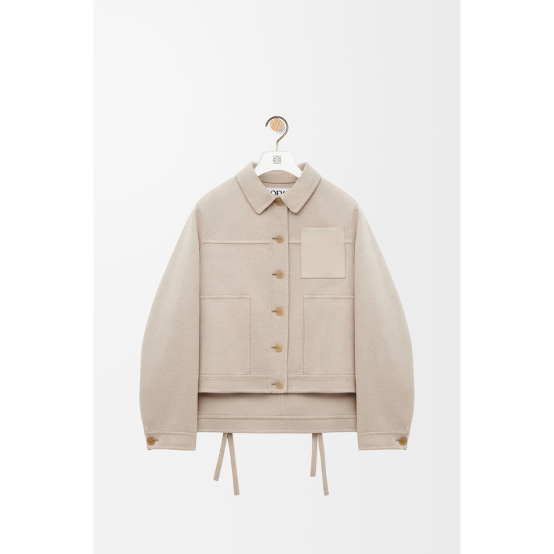 Workwear jacket in wool and cashmere