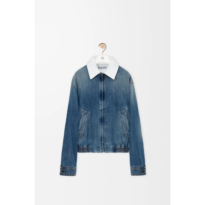 Zip-up jacket in denim