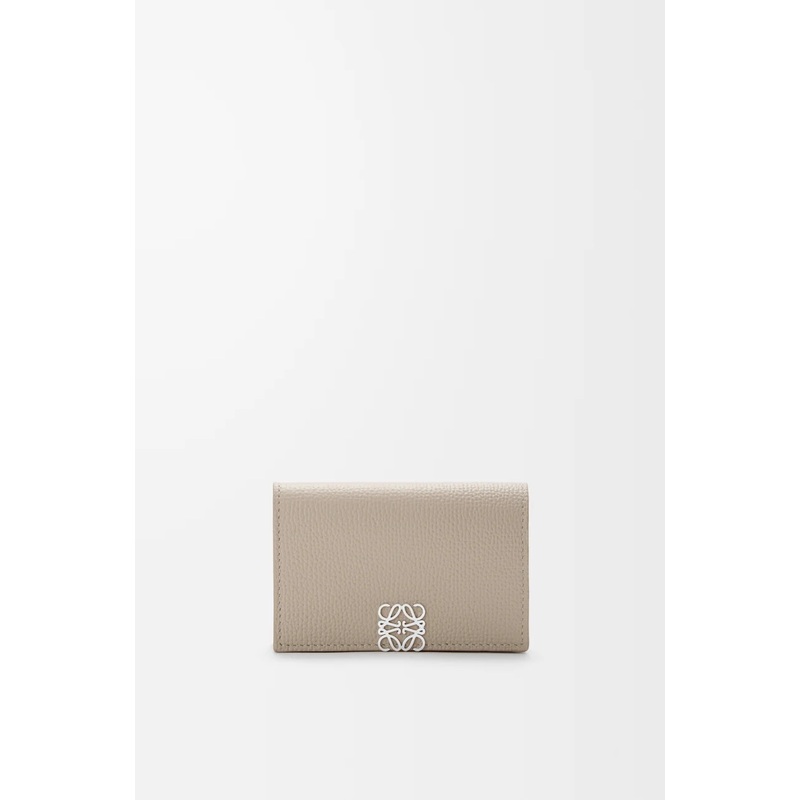 Anagram business cardholder in pebble grained calfskin