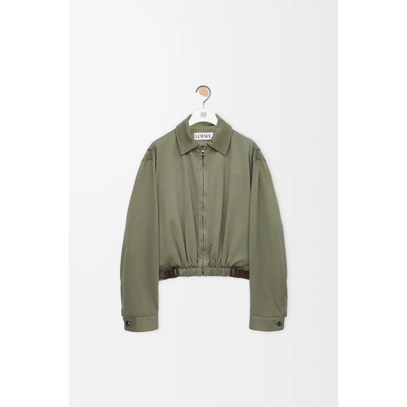 Belted jacket in cotton