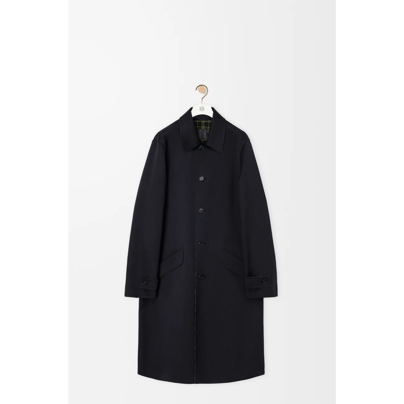 Coat in cotton and wool