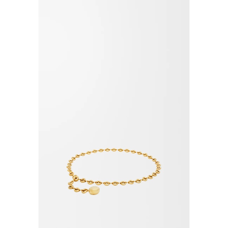 Donut chain belt in brass