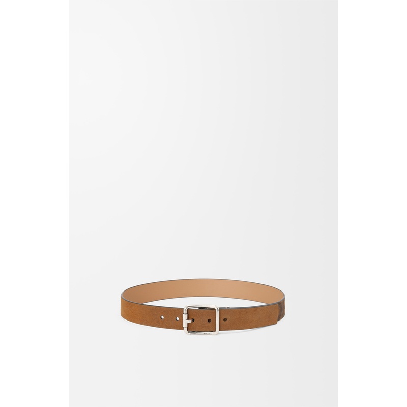 Double Roller Curve belt in pressed suede