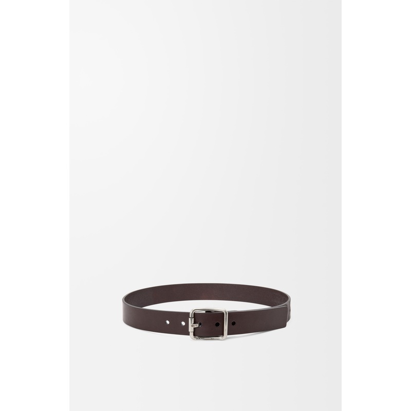 Double Roller Curve belt in vegetable-tanned calfskin