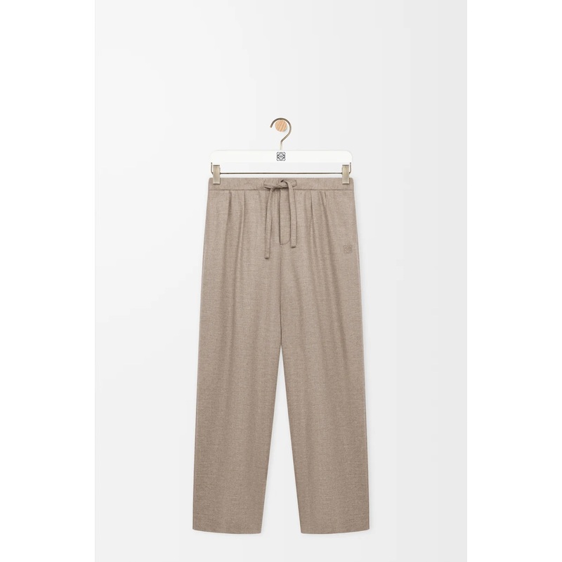 Drawstring trousers in wool and cashmere