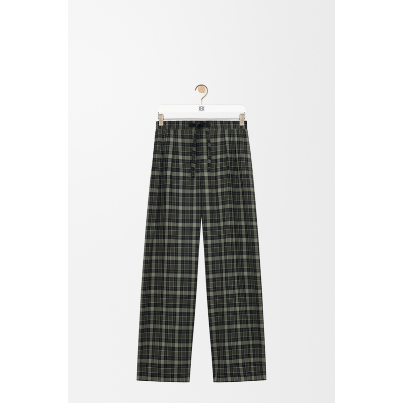 Drawstring trousers in wool blend