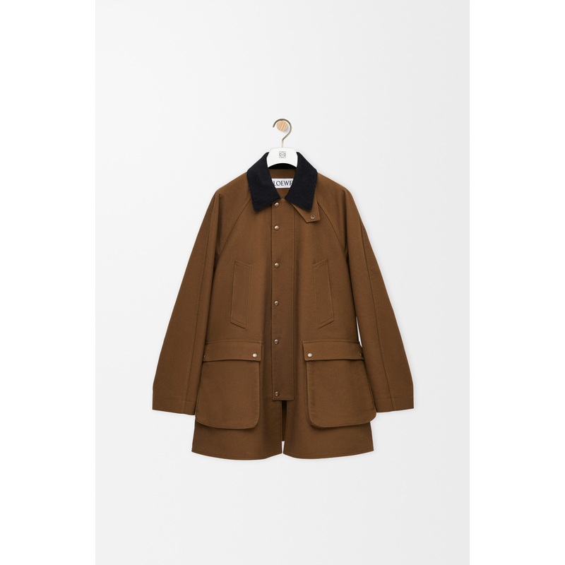 Trapeze jacket in cotton