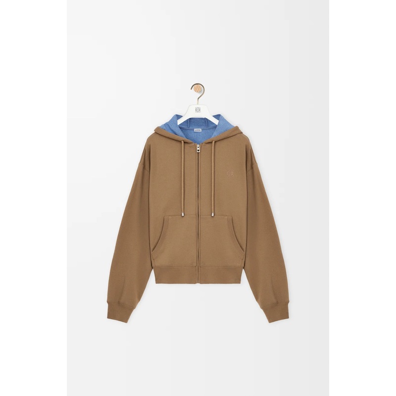 Zip-up hoodie in cotton