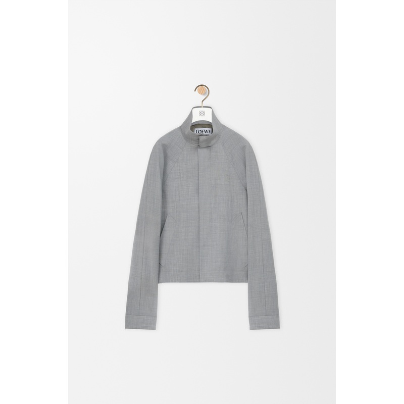 Zip-up jacket in wool