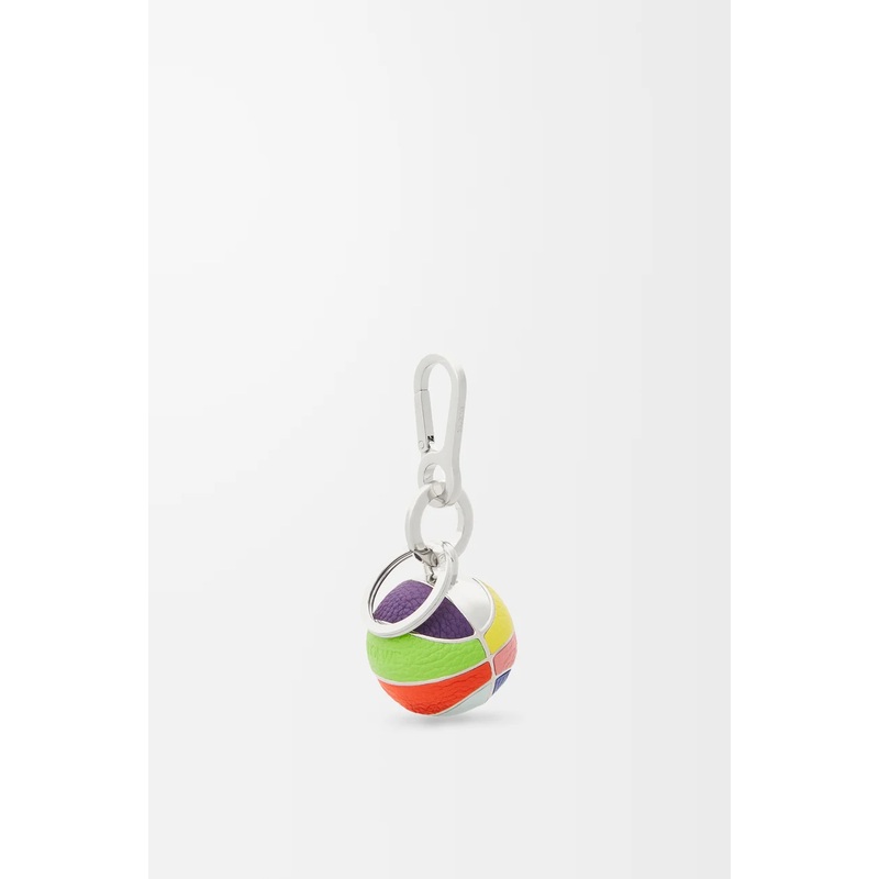 Basketball charm in calfskin and metal