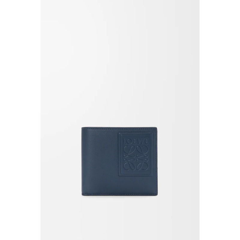 Bifold coin wallet in satin calfskin