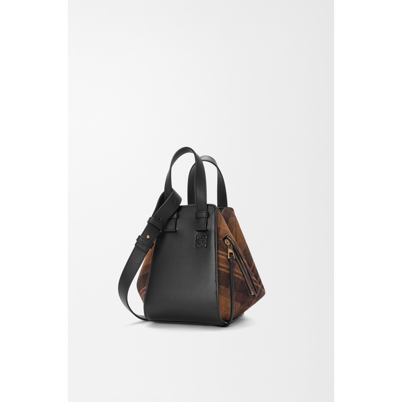 Compact Hammock bag in suede and classic calfskin