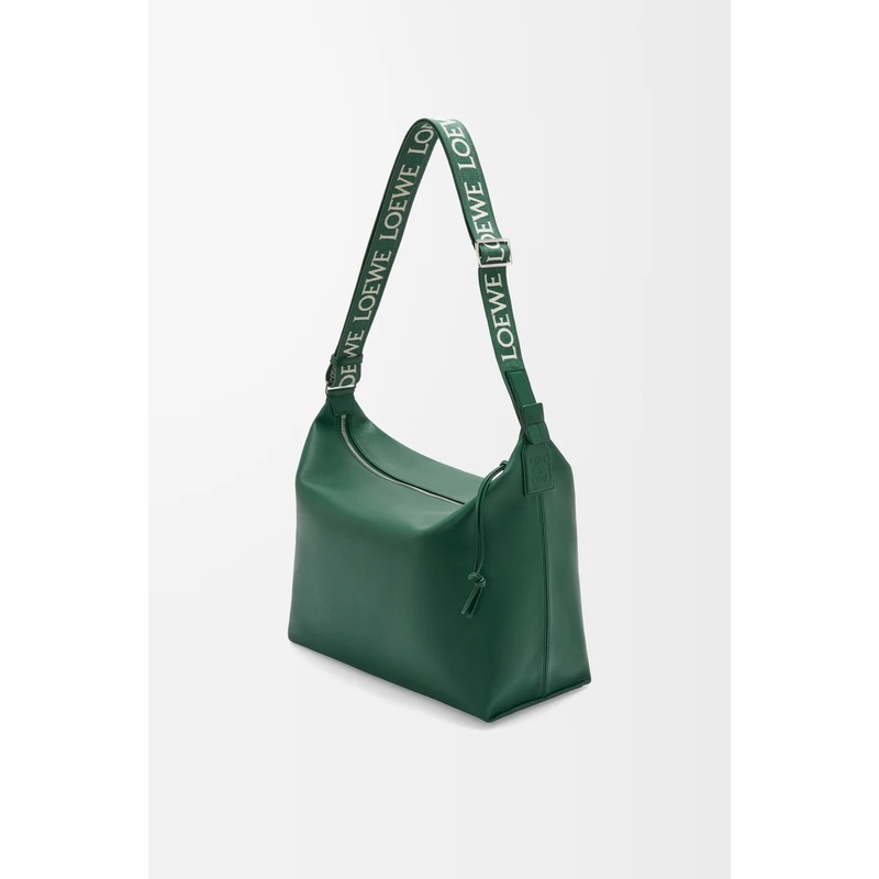 Cubi crossbody bag in supple smooth calfskin and jacquard