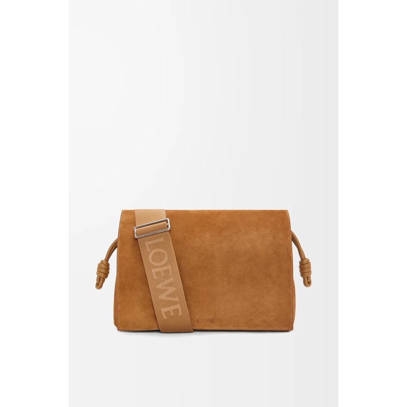 Flamenco satchel in suede calfskin