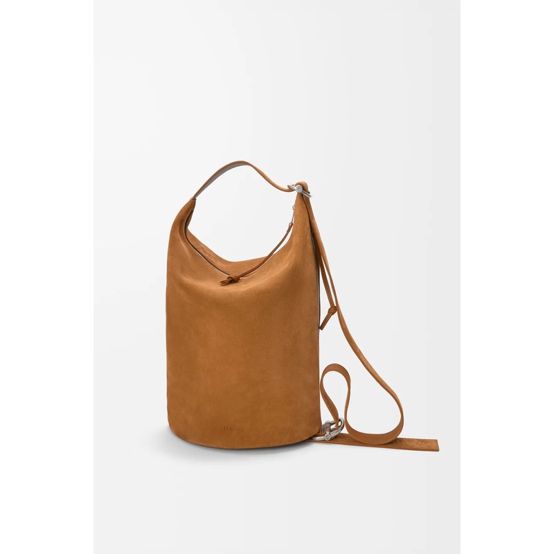 Loop bucket in suede calfskin