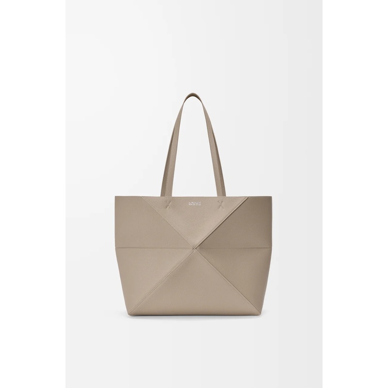 Medium horizontal Puzzle Fold tote in soft grained calfskin