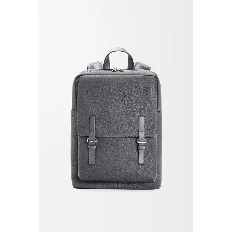 Military backpack in soft grained calfskin