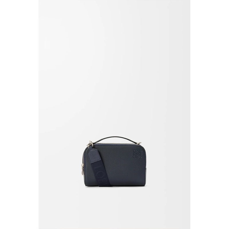 Mini crossbody camera bag in soft grained calfskin