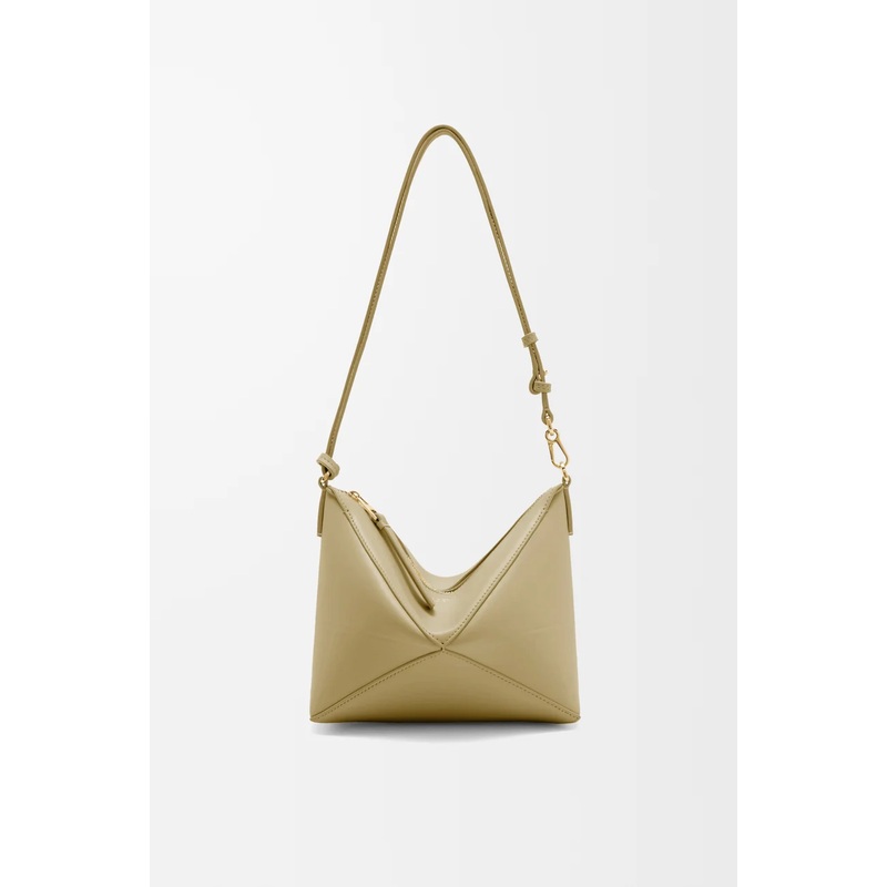 Puzzle Fold pouch in shiny nappa calfskin