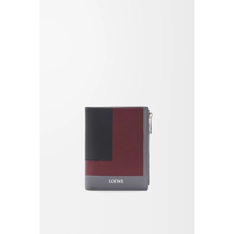 Slim compact wallet in nappa calfskin
