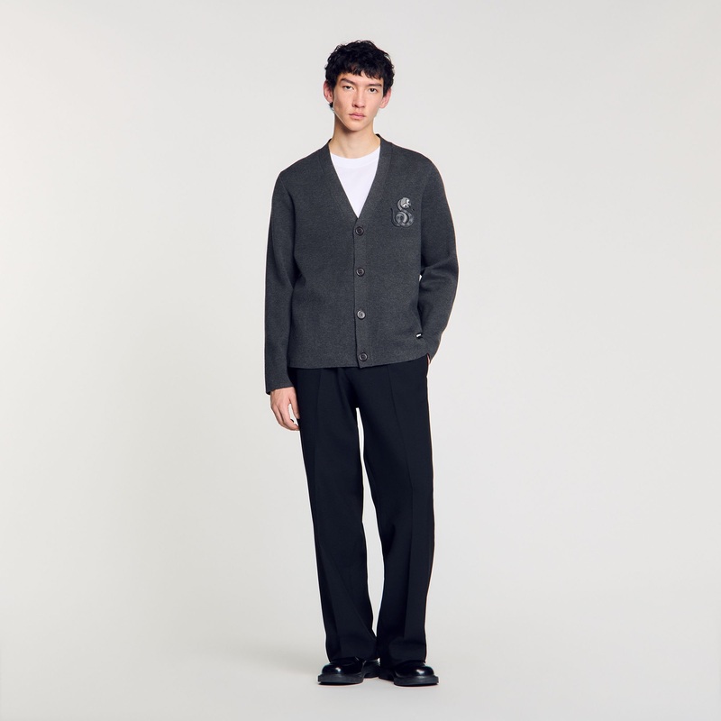 Cardigan with snake detail