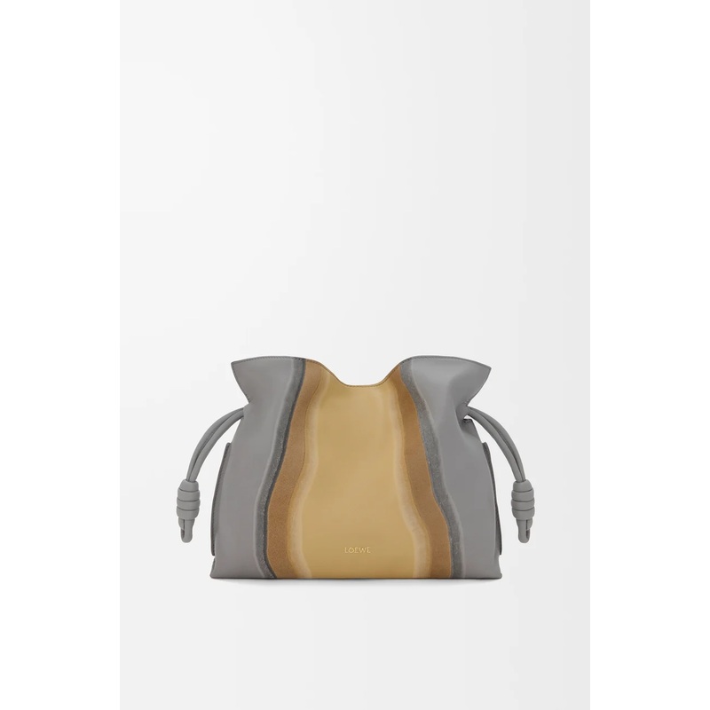 Medium Flamenco clutch Landscape in nappa calfskin