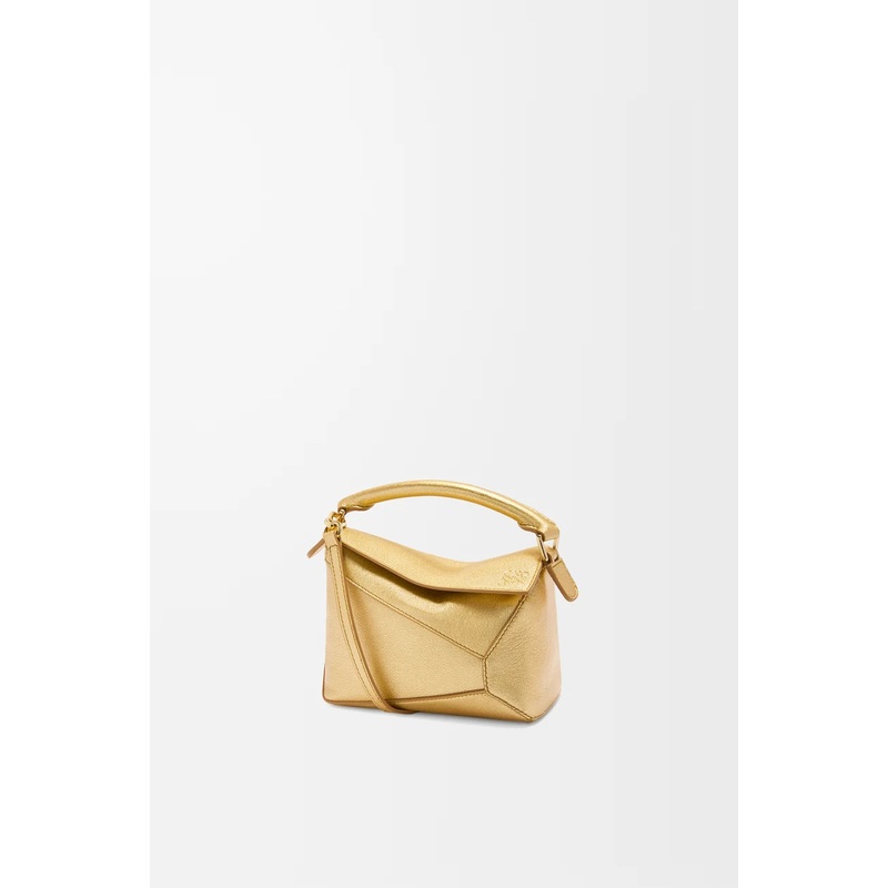 Mini Puzzle Edge bag in laminated lambskin