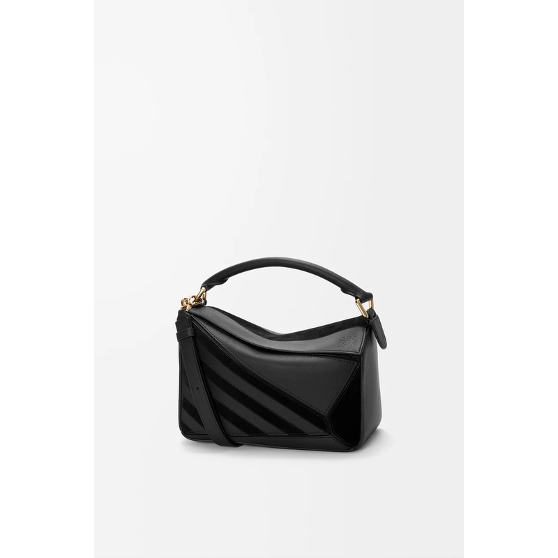 Small Puzzle bag in classic calfskin and suede