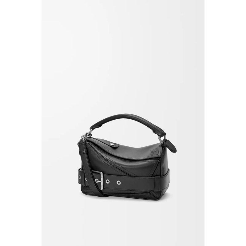 Small Puzzle Biker bag in shiny calfskin
