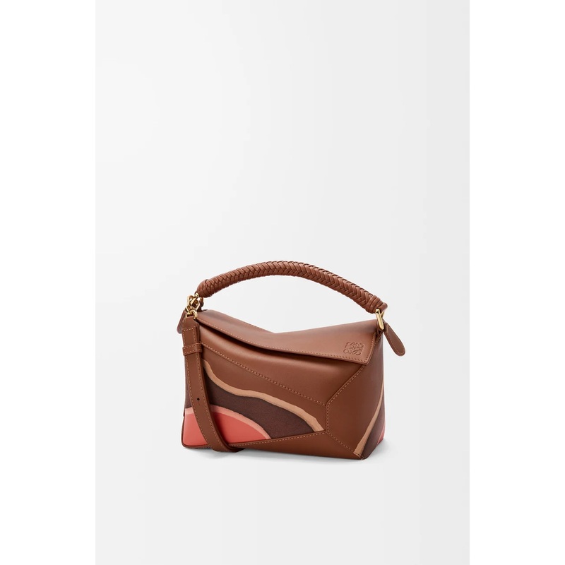 Small Puzzle Edge Landscape bag in nappa calfskin