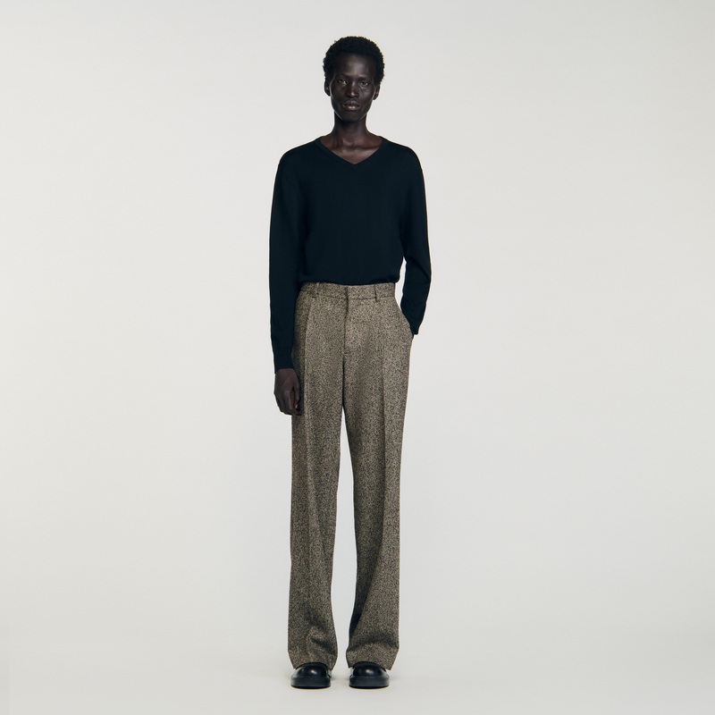 Wide-leg suit trousers