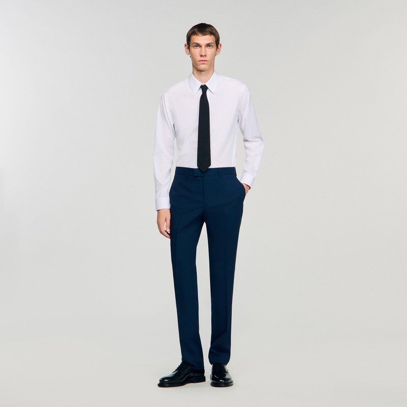 Wool suit trousers
