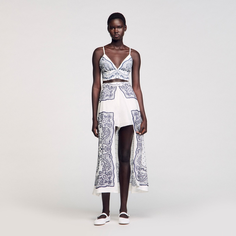 Bandana-motif skirt shorts