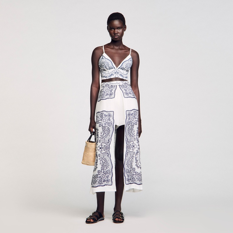 Bandana print crop top