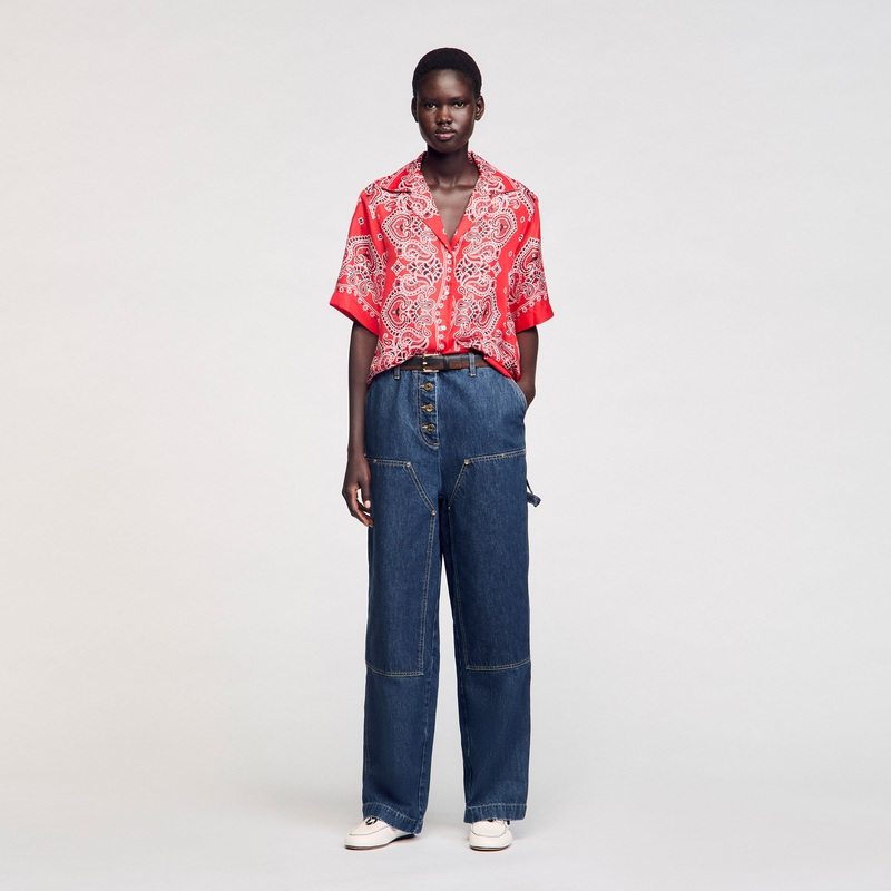 Bandana print silk shirt