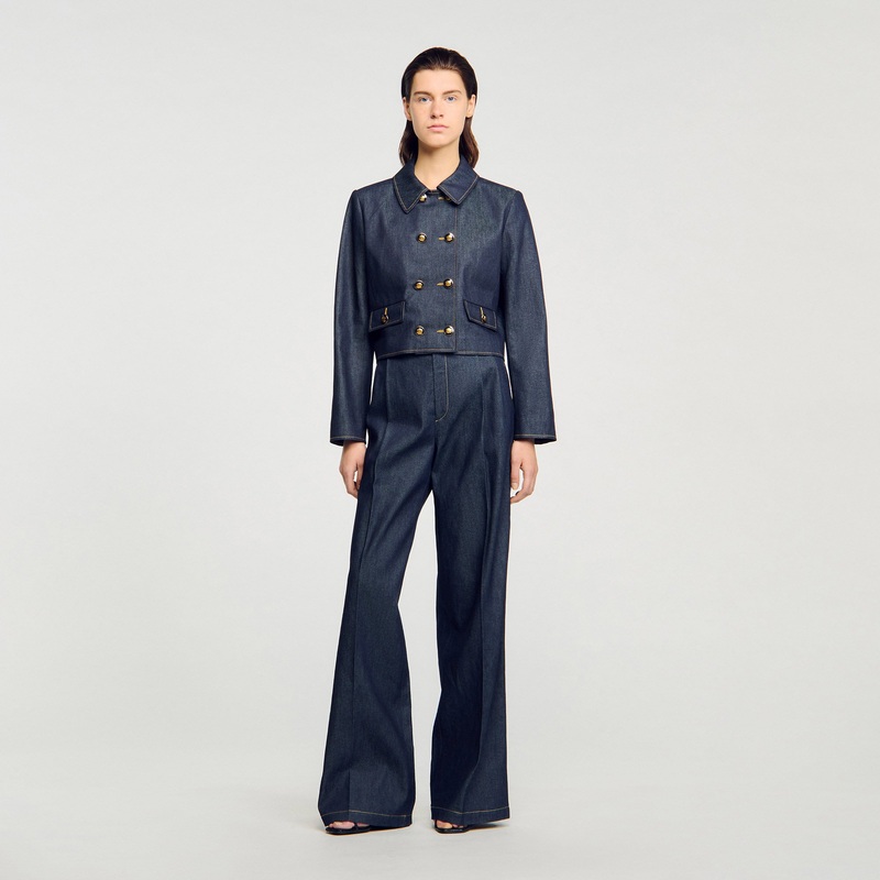 Denim suit trousers