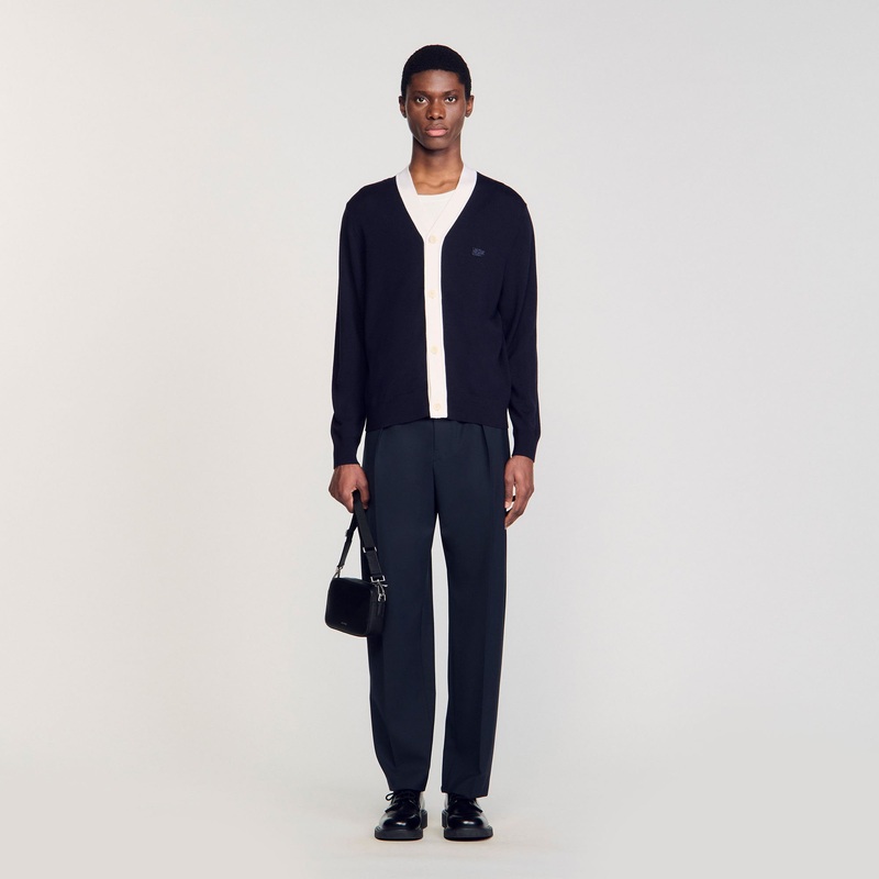 Cardigan with patches